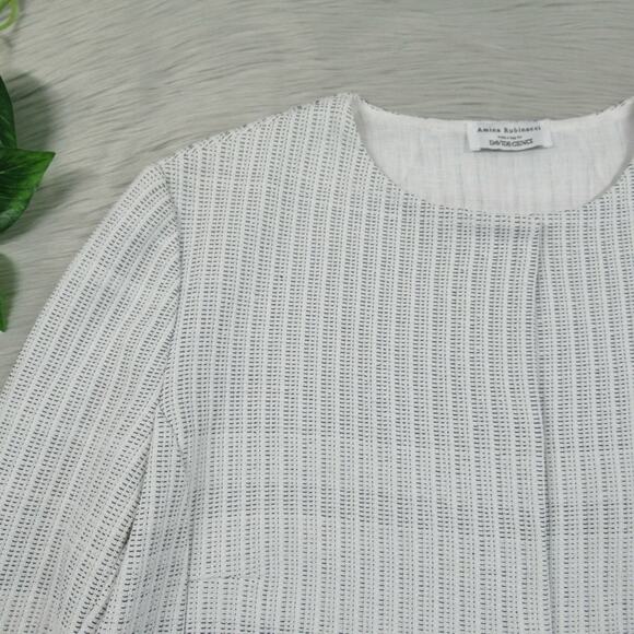 AMINA RUBINACCI x DAVIDE CENCI Light Blue Linen Knit Jacket Blazer Size 48 US 12 - Picture 6 of 12